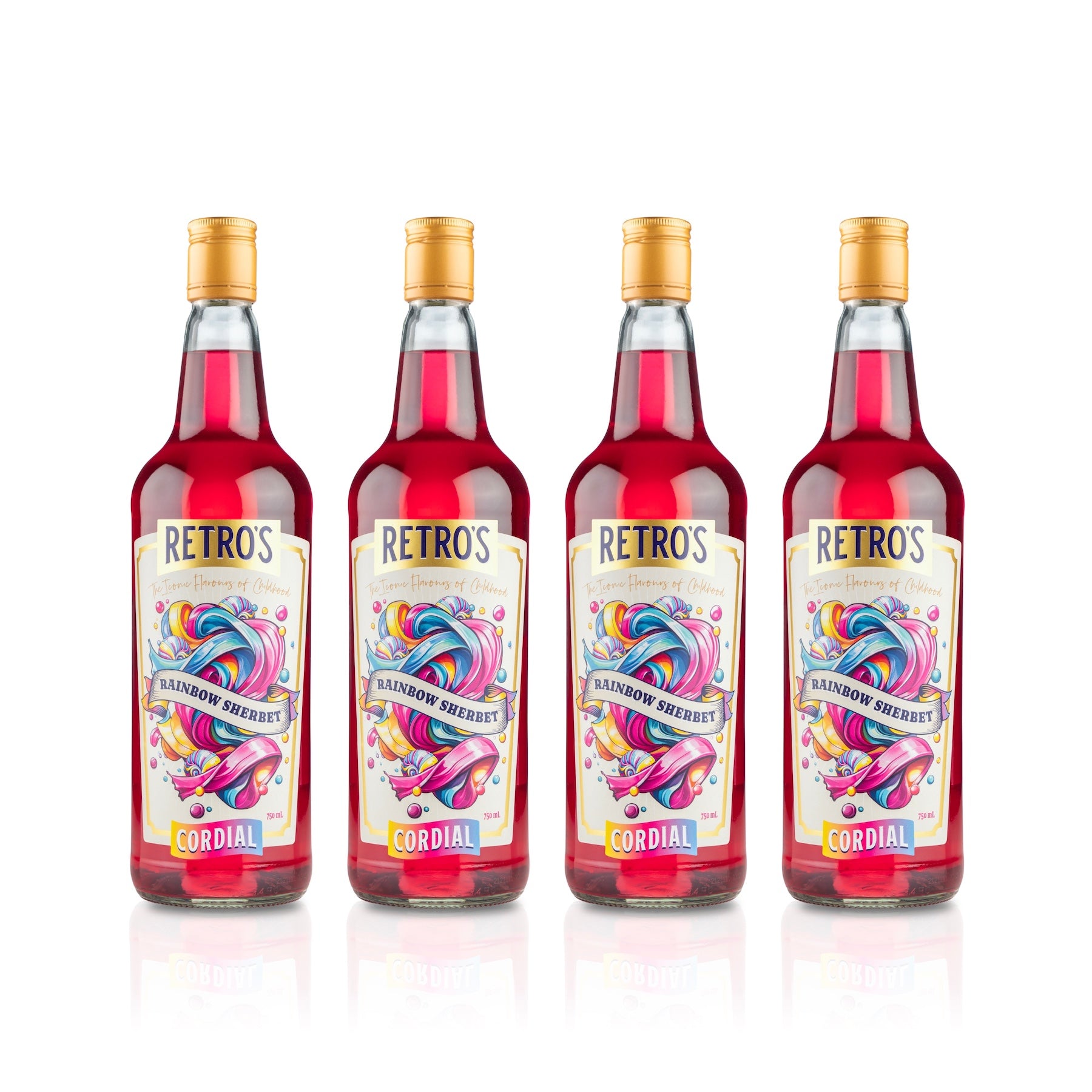 Retro's Rainbow Sherbet 750mL